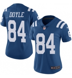 Womens Nike Indianapolis Colts 84 Jack Doyle Limited Royal Blue Rush Vapor Untouchable NFL Jersey