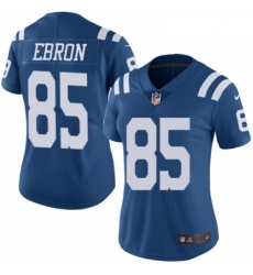 Womens Nike Indianapolis Colts 85 Eric Ebron Limited Royal Blue Rush Vapor Untouchable NFL Jersey