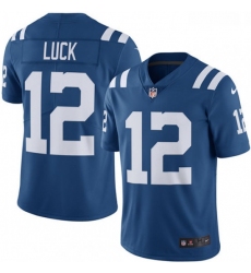 Youth Nike Indianapolis Colts 12 Andrew Luck Limited Royal Blue Rush Vapor Untouchable NFL Jersey