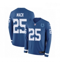 Youth Nike Indianapolis Colts 25 Marlon Mack Limited Blue Therma Long Sleeve NFL Jersey
