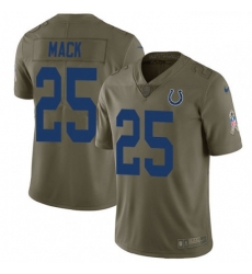 Youth Nike Indianapolis Colts 25 Marlon Mack Limited Olive 2017 Salute to Service NFL Jersey
