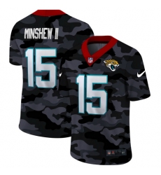 Jacksonville Jaguars 15 Gardner Minshew II Men Nike 2020 Black CAMO Vapor Untouchable Limited Stitched NFL Jersey