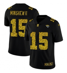 Jacksonville Jaguars 15 Gardner Minshew II Men Nike Leopard Print Fashion Vapor Limited NFL Jersey Black