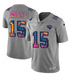 Jacksonville Jaguars 15 Gardner Minshew II Men Nike Multi Color 2020 NFL Crucial Catch NFL Jersey Greyheather