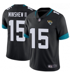 Jaguars 15 Gardner Minshew II Black Team Color Men Stitched Football Vapor Untouchable Limited Jersey