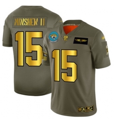 Jaguars 15 Gardner Minshew II Camo Gold Men Stitched Football Limited 2019 Salute To Service Jersey
