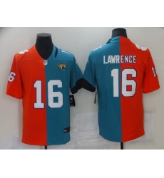 Men Jacksonville Jaguars 16 Lawrence Blue orange Nike Vapor Untouchable Limited 2021 NFL Jersey