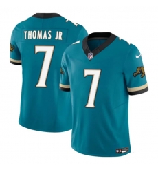 Men Jacksonville Jaguars 7 Brian Thomas Jr Teal 2025 F U S E Prowler Throwback Vapor Limited Stitched Football Jersey Men Jacksonville Jaguars 7 Brian Thomas Jr Teal 2025 F U S E Prowler Throwback Vapor Limited Stitched Football Jersey