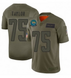 Men Jacksonville Jaguars 75 Jawaan Taylor Limited Camo 2019 Salute to Service Football Jersey