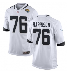Men Jacksonville Jaguars 76 Anton Harrison White 2023 Draft Stitched Game Jersey