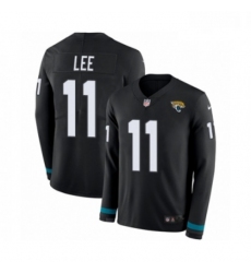Men Nike Jacksonville Jaguars 11 Marqise Lee Limited Black Therma Long Sleeve NFL Jersey