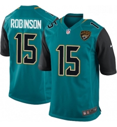 Men Nike Jacksonville Jaguars 15 Allen Robinson Game Teal Green Team Color NFL Jersey