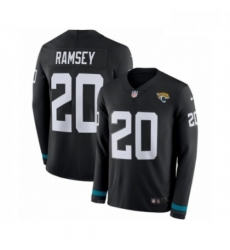 Men Nike Jacksonville Jaguars 20 Jalen Ramsey Limited Black Therma Long Sleeve NFL Jersey