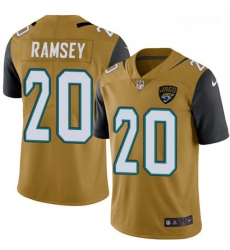 Men Nike Jacksonville Jaguars 20 Jalen Ramsey Limited Gold Rush Vapor Untouchable NFL Jersey