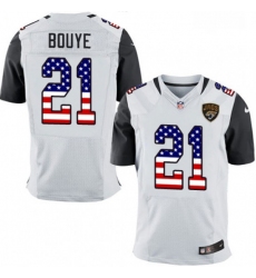 Men Nike Jacksonville Jaguars 21 AJ Bouye Elite White Road USA Flag Fashion NFL Jersey