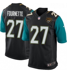 Men Nike Jacksonville Jaguars 27 Leonard Fournette Game Black Alternate NFL Jersey