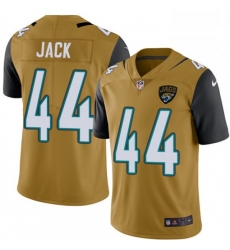 Men Nike Jacksonville Jaguars 44 Myles Jack Limited Gold Rush Vapor Untouchable NFL Jersey
