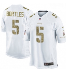 Men Nike Jacksonville Jaguars 5 Blake Bortles Elite White Salute to Service NFL Jersey