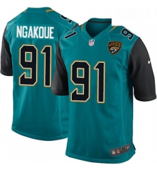 Men Nike Jacksonville Jaguars 91 Yannick Ngakoue Game Teal Green Team Color NFL Jersey