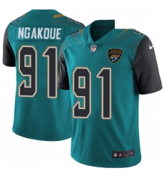 Men Nike Jacksonville Jaguars 91 Yannick Ngakoue Teal Green Team Color Vapor Untouchable Limited Player NFL Jersey