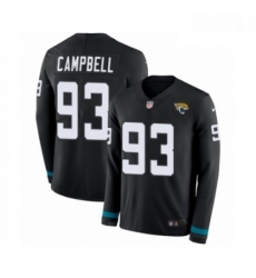 Men Nike Jacksonville Jaguars 93 Calais Campbell Limited Black Therma Long Sleeve NFL Jersey