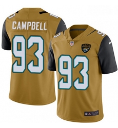 Men Nike Jacksonville Jaguars 93 Calais Campbell Limited Gold Rush Vapor Untouchable NFL Jersey