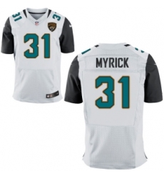 Mens Jacksonville Jaguars #31 Jalen Myrick White Elite Jersey