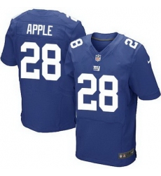 Nike Giants #28 Eli Apple Royal Blue Team Color Mens Stitched NFL Elite Jersey