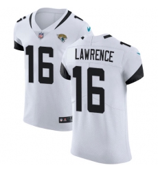Nike Jacksonville Jaguars 16 Trevor Lawrence White Men Stitched NFL New Elite Jersey
