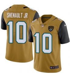 Nike Jaguars 10 Laviska Shenault Jr  Gold Men Stitched NFL Limited Rush Jersey