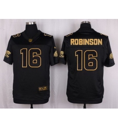 Nike Jaguars #16 Denard Robinson Black Mens Stitched NFL Elite Pro Line Gold Collection Jersey