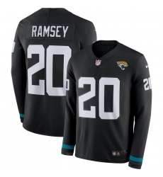Nike Jaguars 20 Jalen Ramsey Black Therma Long Sleeve NFL Jersey