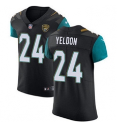 Nike Jaguars #24 T J Yeldon Black Alternate Mens Stitched NFL Vapor Untouchable Elite Jersey