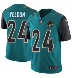 Nike Jaguars #24 T J  Yeldon Teal Green Team Color Mens Stitched NFL Vapor Untouchable Limited Jersey