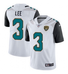 Nike Jaguars #3 Tanner Lee White Mens Stitched NFL Vapor Untouchable Limited Jersey
