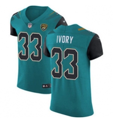 Nike Jaguars #33 Chris Ivory Teal Green Team Color Mens Stitched NFL Vapor Untouchable Elite Jersey