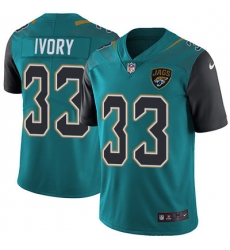 Nike Jaguars #33 Chris Ivory Teal Green Team Color Mens Stitched NFL Vapor Untouchable Limited Jersey