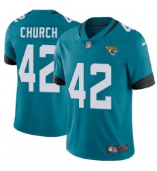 Nike Jaguars #42 Barry Church Teal Green Team Color Mens Stitched NFL Vapor Untouchable Limited Jersey