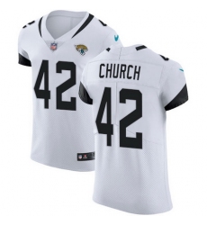 Nike Jaguars #42 Barry Church White Mens Stitched NFL Vapor Untouchable Elite Jersey