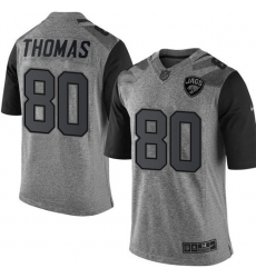 Nike Jaguars #80 Julius Thomas Gray Mens Stitched NFL Limited Gridiron Gray Jersey