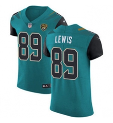Nike Jaguars #89 Marcedes Lewis Teal Green Team Color Mens Stitched NFL Vapor Untouchable Elite Jersey
