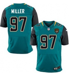Nike Jaguars #97 Roy Miller Teal Green Team Color Mens Stitched NFL Elite Jersey