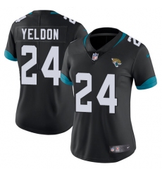 Nike Jaguars #24 T J Yeldon Black Alternate Womens Stitched NFL Vapor Untouchable Limited Jersey