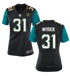 Women Jacksonville Jaguars #31 Jalen Myrick Black Jersey