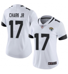 Women Jaguars 17 DJ Chark Jr White Stitched Football Vapor Untouchable Limited Jersey