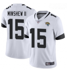Jaguars #15 Gardner Minshew II White Youth Stitched Football Vapor Untouchable Limited Jersey