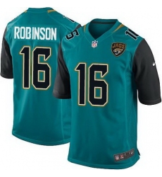 Nike Jaguars #16 Denard Robinson Teal Green Team Color Youth Stitched NFL Elite Jersey