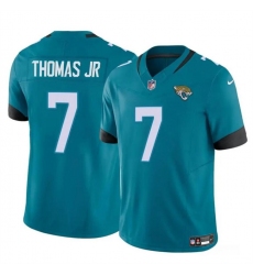 Youth Jacksonville Jaguars 7 Brian Thomas Jr Teal 2024 Draft F U S E Vapor Untouchable Limited Stitched Jersey