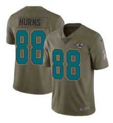Youth Nike Jaguars #88 Allen Hurns Olive Stitched NFL Limited 2017 Salute to Service Jersey
