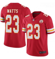 Chiefs 23 Armani Watts Red Team Color Men Stitched Football Vapor Untouchable Limited Jersey